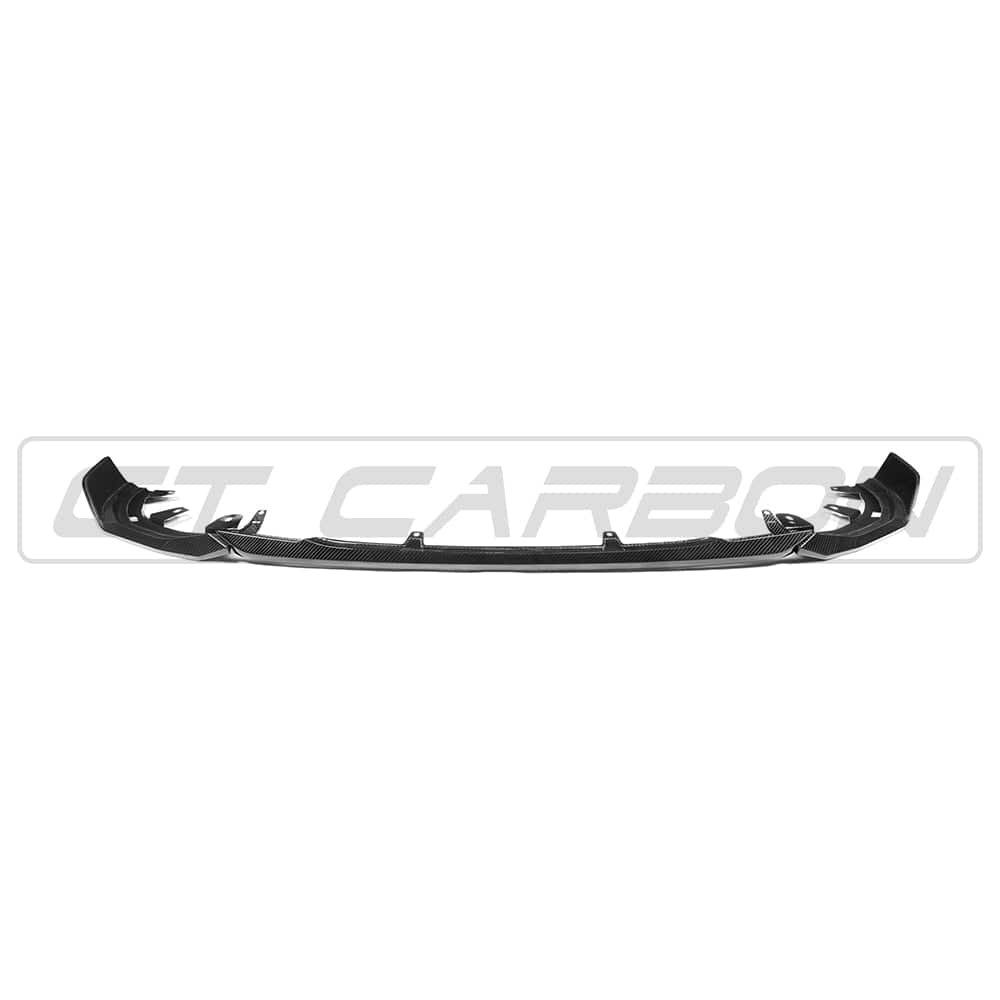 BMW 2 Series G42 Front Lip Splitter Spoiler - M Performance Style Carbon Fibre - CT Carbon Gloss CFRP 2022+ Fits M240i 230i 220i Coupe Front Bumper Lip Valance