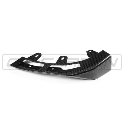 BMW 2 Series G42 Front Lip Splitter Spoiler - M Performance Style Carbon Fibre - CT Carbon Gloss CFRP 2022+ Fits M240i 230i 220i Coupe Front Bumper Lip Valance