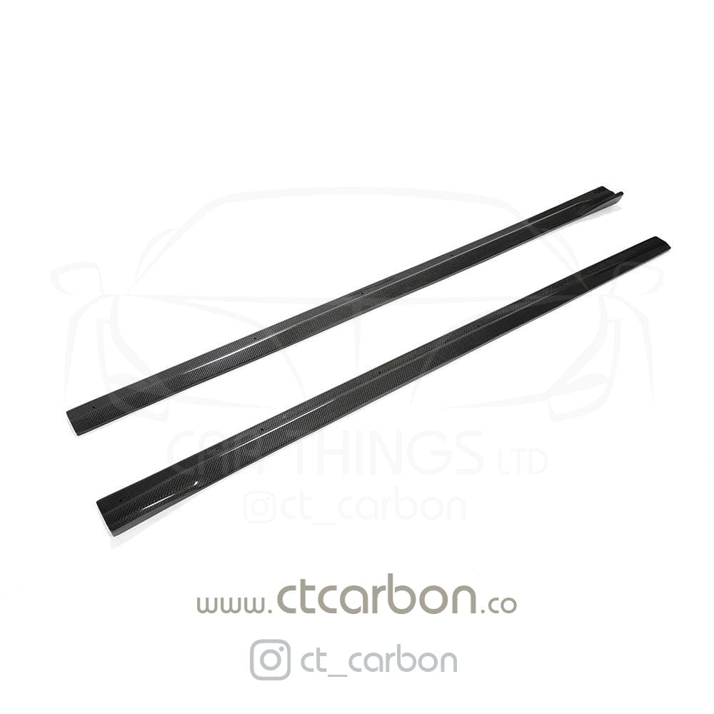 BMW M2 / M2C F87 Carbon Fibre Side Skirts - 3D Design Style Rocker Extensions, Side Splitters, Sill Extensions | 2016-2021 | CT Carbon CFRP Side Blades