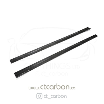 BMW M2 / M2C F87 Carbon Fibre Side Skirts - 3D Design Style Rocker Extensions, Side Splitters, Sill Extensions | 2016-2021 | CT Carbon CFRP Side Blades