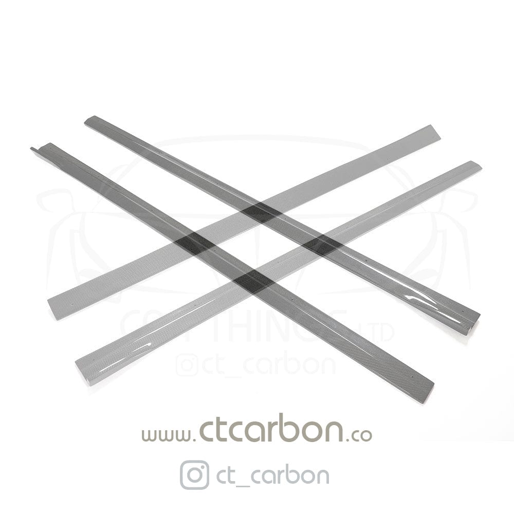 BMW M2 / M2C F87 Carbon Fibre Side Skirts - 3D Design Style Rocker Extensions, Side Splitters, Sill Extensions | 2016-2021 | CT Carbon CFRP Side Blades