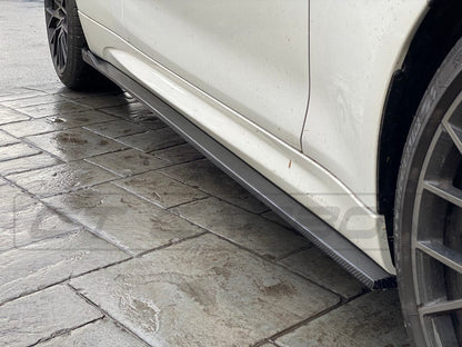 BMW M2 / M2 Competition F87 (2016-2021) Carbon Fibre Side Skirt Extensions – 3D Design Style Rocker Panel Extensions | Carbon Fiber Side Splitters, Sill Blades & Side Lips – CT Carbon Pair