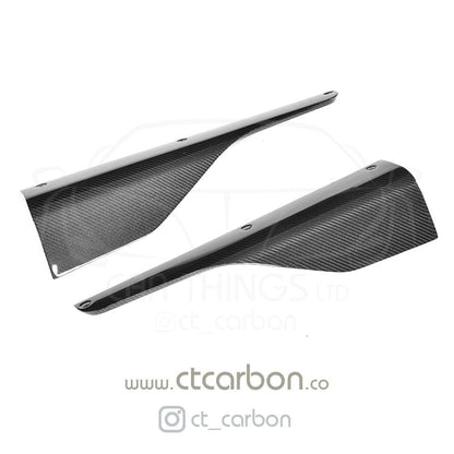 BMW M2 / M2 Competition F87 Carbon Fibre (Carbon Fiber) Side Skirts – M Performance MP Style Side Skirt Extensions, Aero Side Splitters, Rocker/Sill Extensions, Side Blades by CT Carbon (2015-2021)