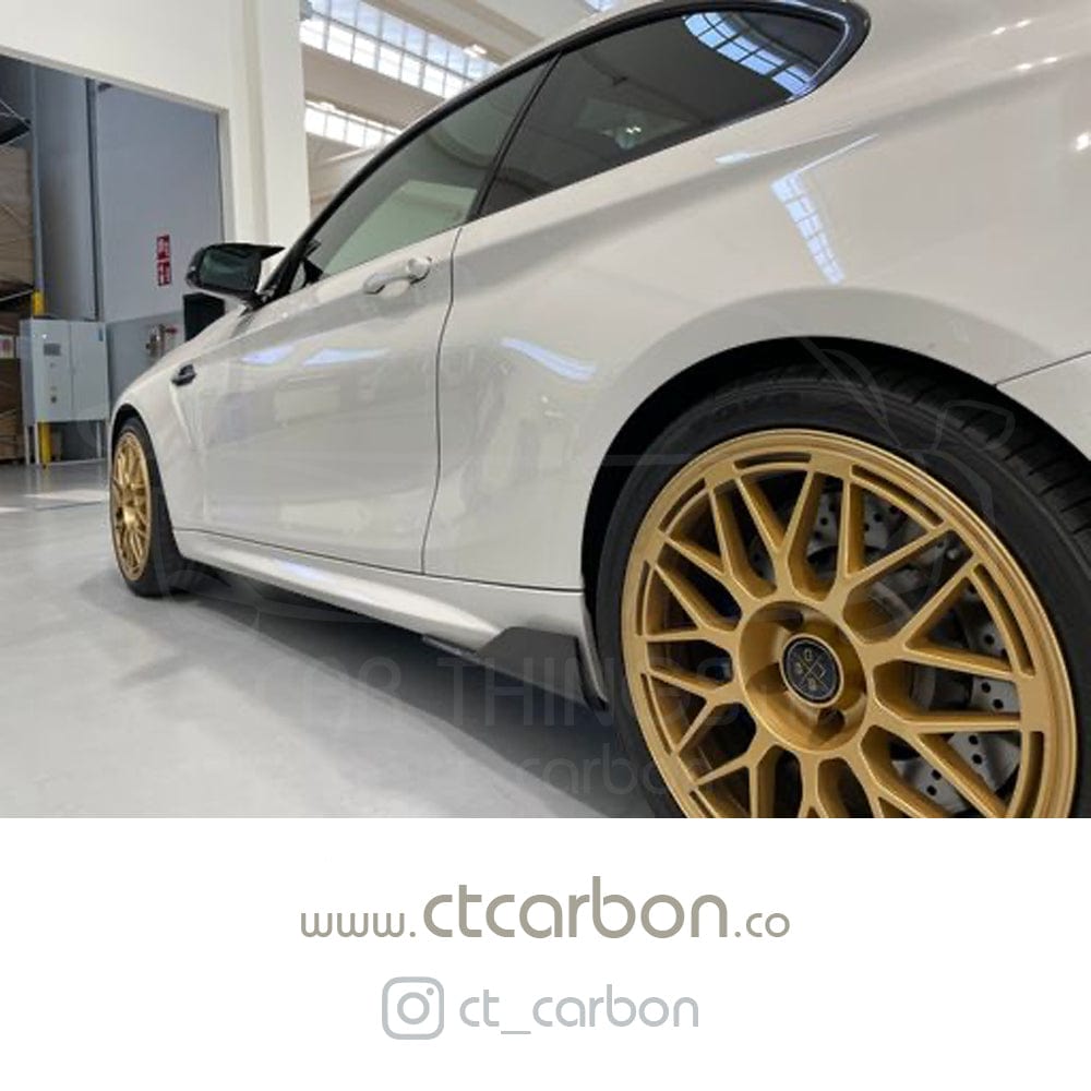 BMW M2 F87 & M2 Competition (M2C) Carbon Fibre Side Skirts – M Performance / MP Style Rocker & Side Skirt Extensions, Aero Side Blades, Sill Spoilers (2015-2021)