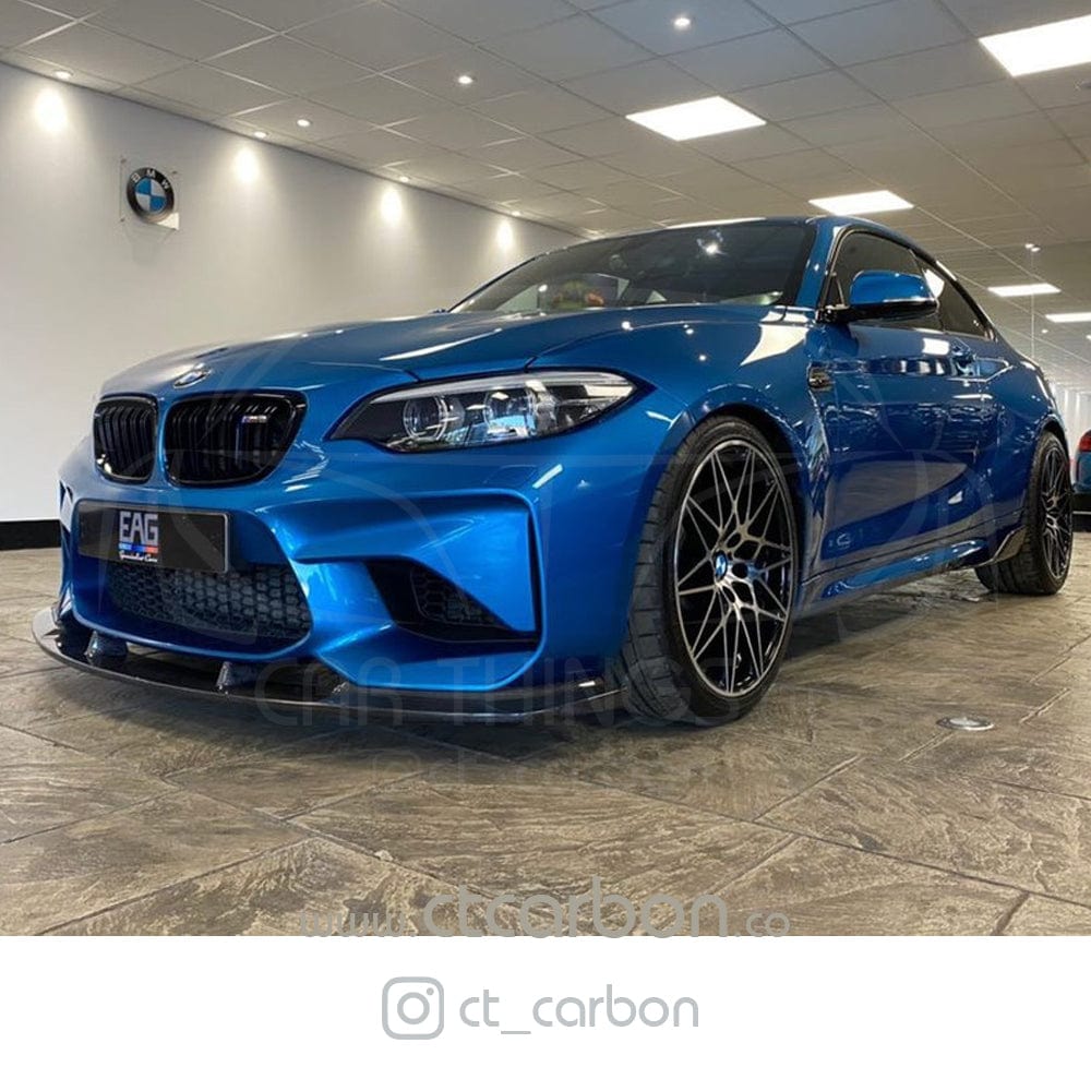 BMW M2 F87 & M2 Competition (M2C) Carbon Fibre Side Skirts – M Performance / MP Style Rocker & Side Skirt Extensions, Aero Side Blades, Sill Spoilers (2015-2021)