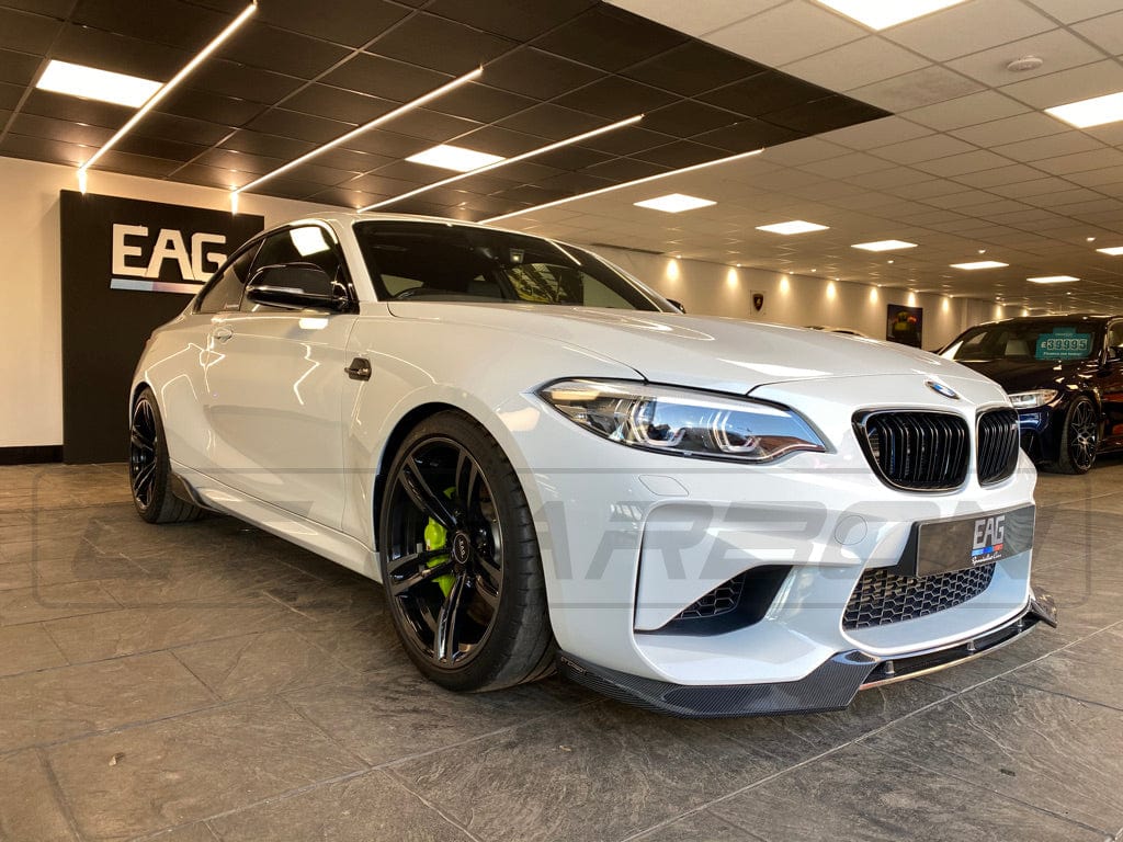 BMW M2 / M2 Competition F87 Carbon Fibre (Carbon Fiber) Side Skirts – M Performance MP Style Side Skirt Extensions, Aero Side Splitters, Rocker/Sill Extensions, Side Blades by CT Carbon (2015-2021)
