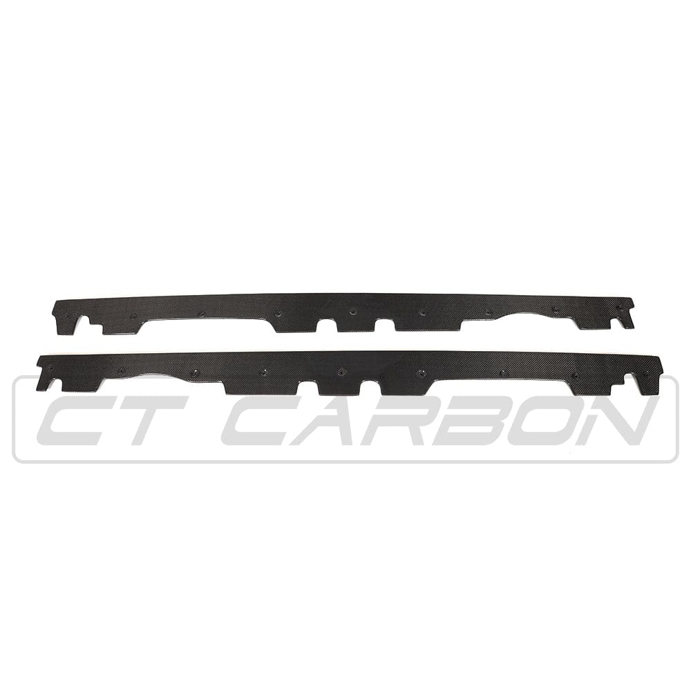 BMW M3 E92 Coupe 2007–2013 Carbon Fibre/Fiber Side Skirts/Skirt Extensions – Side Splitters, Rocker Extensions, Side Blades, Sill Extensions, Body Kit Add-On, Ground Effects | CT Carbon Gloss Aero Pair