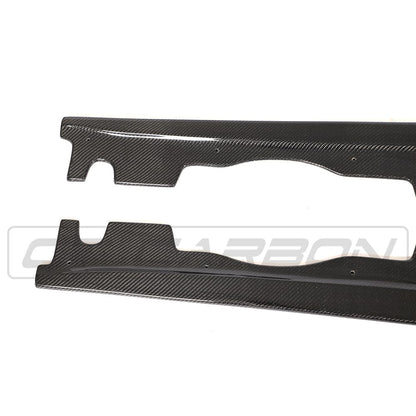 BMW M3 (E92) Carbon Fibre/Carbon Fiber Side Skirts - Gloss Carbon Sill Extensions, Rocker Panel Side Blades & Side Splitters for M3 Coupe 2007-2013