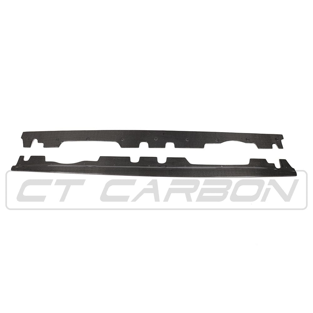 BMW M3 E92 Coupe 2007–2013 Carbon Fibre/Fiber Side Skirts/Skirt Extensions – Side Splitters, Rocker Extensions, Side Blades, Sill Extensions, Body Kit Add-On, Ground Effects | CT Carbon Gloss Aero Pair