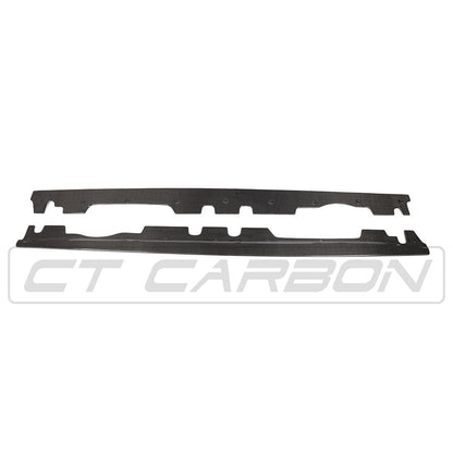 BMW M3 E92 Coupe 2007–2013 Carbon Fibre/Fiber Side Skirts/Skirt Extensions – Side Splitters, Rocker Extensions, Side Blades, Sill Extensions, Body Kit Add-On, Ground Effects | CT Carbon Gloss Aero Pair