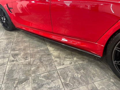 BMW M3/M4 F80 F82 F83 Carbon Fibre (Carbon Fiber) Side Skirts – M Performance/MP Style Side Skirt Extensions, Side Blades, Side Splitters, Rocker Extensions/Panels, Side Sills | F8X 2014–2020 | CT Carbon