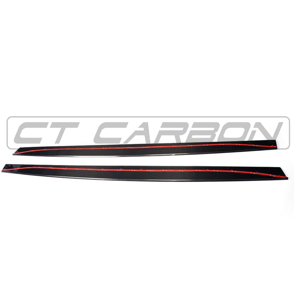 BMW M3/M4 F80 F82 F83 Carbon Fibre/Fiber Side Skirts – CT Carbon MP/M Performance Style Side Blades, Sill Extensions, Rocker Panel Side Splitters (2014–2020) Saloon/Sedan, Coupe & Convertible