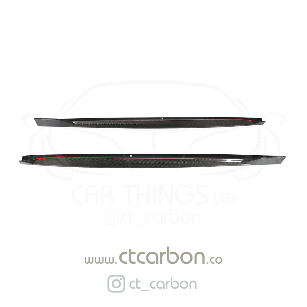 BMW X5 G05 2018+ Carbon Fibre (Fiber) Side Skirts – Gloss Carbon Side Skirt Extensions / Side Splitters / Side Blades / Rocker Panel Sill Extensions – Pair – CT Design by CT Carbon