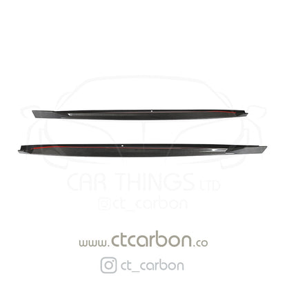 BMW X5 G05 2018+ Carbon Fibre (Fiber) Side Skirts – Gloss Carbon Side Skirt Extensions / Side Splitters / Side Blades / Rocker Panel Sill Extensions – Pair – CT Design by CT Carbon