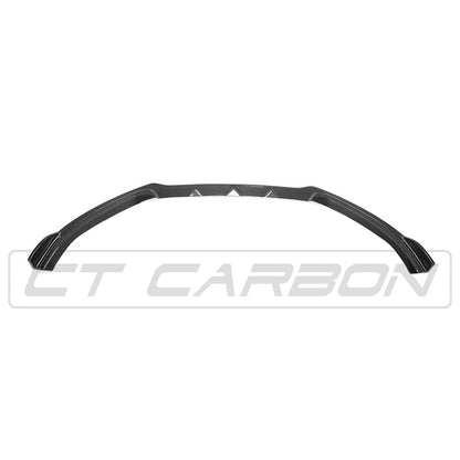 Audi A3 8V Facelift Saloon/Sedan S-Line & S3 Carbon Fibre/Carbon Fiber Front Lip Splitter Spoiler – CT Carbon Front Bumper Lip/Aero Lower Valance Extension (2017-2020 OEM+ Fit)