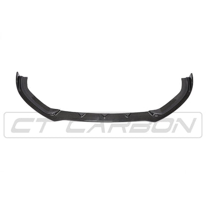 Audi A3 8V Facelift Saloon/Sedan S-Line & S3 Carbon Fibre/Carbon Fiber Front Lip Splitter Spoiler – CT Carbon Front Bumper Lip/Aero Lower Valance Extension (2017-2020 OEM+ Fit)