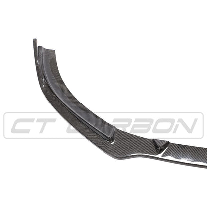 Audi A3 8V S Line & S3 2013-2016 Pre-Facelift Saloon/Sedan Carbon Fibre Front Lip Spoiler Splitter | CT Carbon Gloss Bumper Lip Chin Spoiler Aero Lower Valance Front Lower Spoiler Body Kit Add On