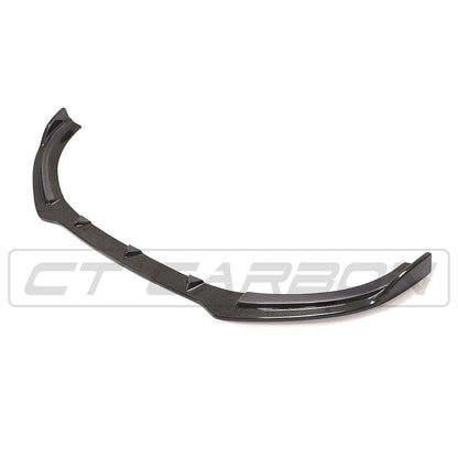 Audi A3 8V S Line & S3 2013-2016 Pre-Facelift Saloon/Sedan Carbon Fibre Front Lip Spoiler Splitter | CT Carbon Gloss Bumper Lip Chin Spoiler Aero Lower Valance Front Lower Spoiler Body Kit Add On