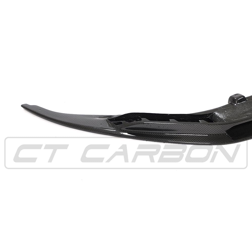 Audi R8 V10 / V10 Plus (2015-2019) Gen 2 Type 4S Pre-Preg Carbon Fibre Front Lip Splitter, V-Style Chin Spoiler / Aero Front Bumper Lip Valance - CT Carbon