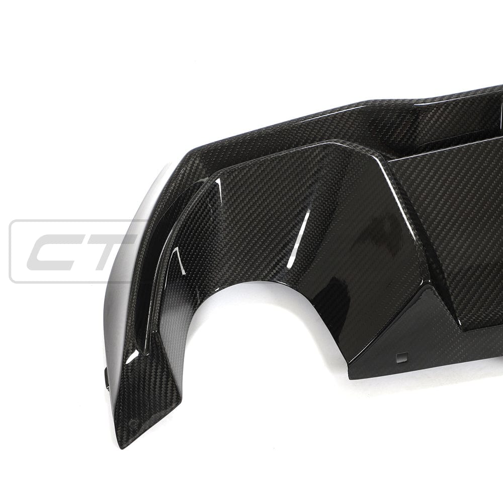 BMW 1 Series F40 Rear Diffuser / Valance (2019+) - CT Design Pre-Preg Carbon Fibre (Carbon Fiber) Rear Bumper Insert, Splitter, Undertray - Fits 118i 120i 128ti M135i