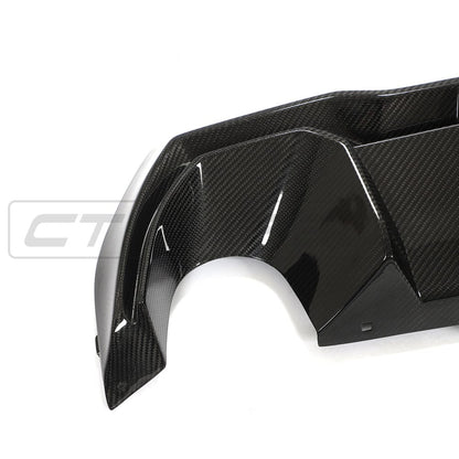 BMW 1 Series F40 Rear Diffuser / Valance (2019+) - CT Design Pre-Preg Carbon Fibre (Carbon Fiber) Rear Bumper Insert, Splitter, Undertray - Fits 118i 120i 128ti M135i