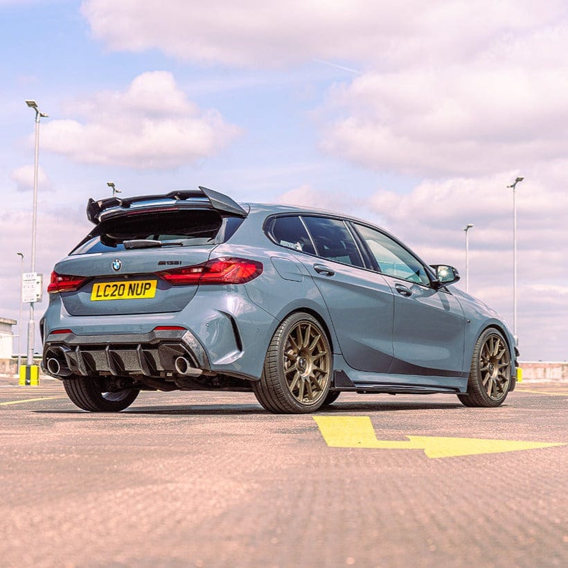 BMW 1 Series F40 Rear Diffuser / Valance (2019+) - CT Design Pre-Preg Carbon Fibre (Carbon Fiber) Rear Bumper Insert, Splitter, Undertray - Fits 118i 120i 128ti M135i