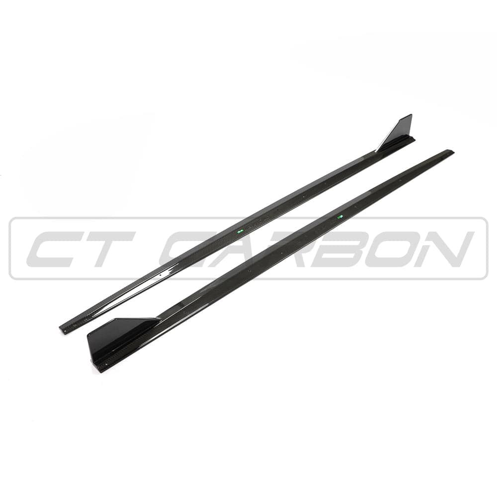BMW 1 Series F40 Carbon Fibre Side Skirts / Side Skirt Extensions – CT Design Side Blades, Sill & Rocker Panel Extensions, Aero Body Kit for 2019+ 1er Hatchback incl 128ti & M135i