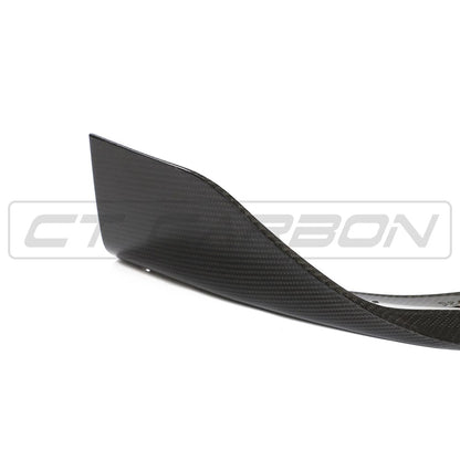 BMW 1 Series F40 2019+ Carbon Fibre/Carbon Fiber Front Lip Splitter by CT Design - Bumper Lip Spoiler/Lower Valance/Chin Spoiler/Bumper Extension - Pre-Preg Carbon