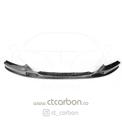 BMW 2 Series F22 F23 M Sport Carbon Fibre Front Lip Splitter / Front Spoiler Chin Lip / Chin Splitter Aero Bumper Lip Valance / Front Bumper Extension - CT Carbon OEM+ - Coupe & Convertible 2014-2020