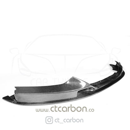 BMW 2 Series F22 F23 M Sport Carbon Fibre Front Lip Splitter / Front Spoiler Chin Lip / Chin Splitter Aero Bumper Lip Valance / Front Bumper Extension - CT Carbon OEM+ - Coupe & Convertible 2014-2020