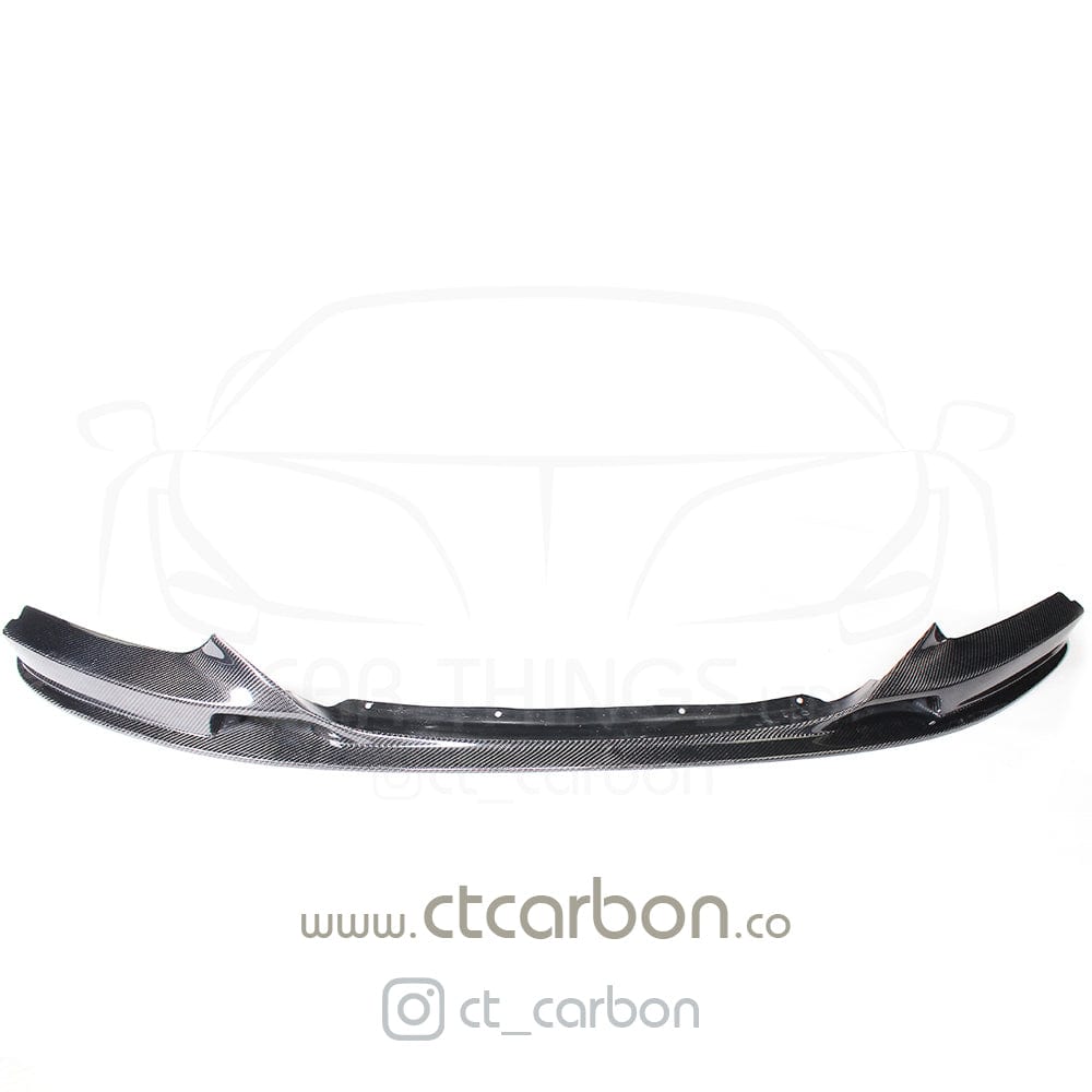 BMW 2 Series F22 F23 M Sport Carbon Fibre Front Lip Splitter / Front Spoiler Chin Lip / Chin Splitter Aero Bumper Lip Valance / Front Bumper Extension - CT Carbon OEM+ - Coupe & Convertible 2014-2020