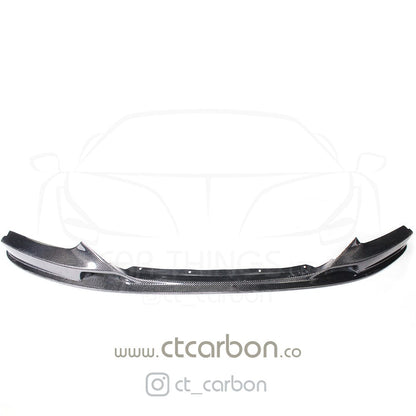 BMW 2 Series F22 F23 M Sport Carbon Fibre Front Lip Splitter / Front Spoiler Chin Lip / Chin Splitter Aero Bumper Lip Valance / Front Bumper Extension - CT Carbon OEM+ - Coupe & Convertible 2014-2020