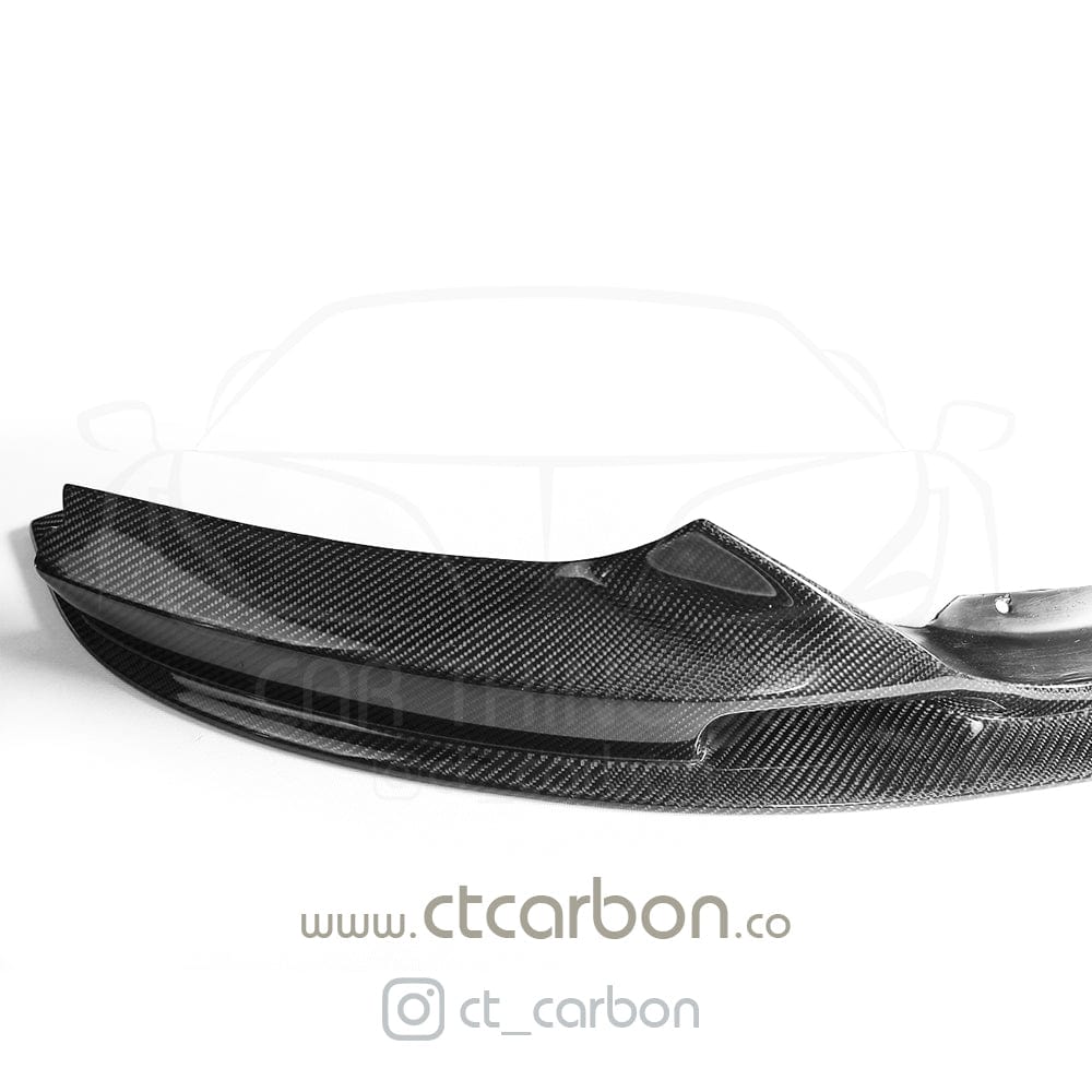 BMW 2 Series F22 F23 M Sport Carbon Fibre Front Lip Splitter / Spoiler - CT Design OEM+ | Fits 2014-2020 Coupe & Convertible, M235i M240i | Gloss Carbon, M Performance Style Chin/Bumper Lip | Aero Splitter/Valance, Front Bumper Extension | Carbon Fiber UK