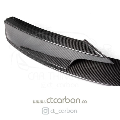 BMW 3 Series F30 F31 M Sport Carbon Fibre/Fiber Front Splitter Lip Spoiler - MP/M Performance Style Front Bumper Lip Aero Valance Blade (2011-2019) Saloon & Estate Touring | CT Carbon