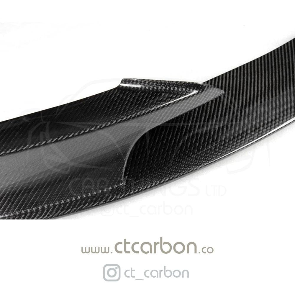 BMW 3 Series F30 F31 M Sport Carbon Fibre/Fiber Front Splitter Lip Spoiler - MP/M Performance Style Front Bumper Lip Aero Valance Blade (2011-2019) Saloon & Estate Touring | CT Carbon