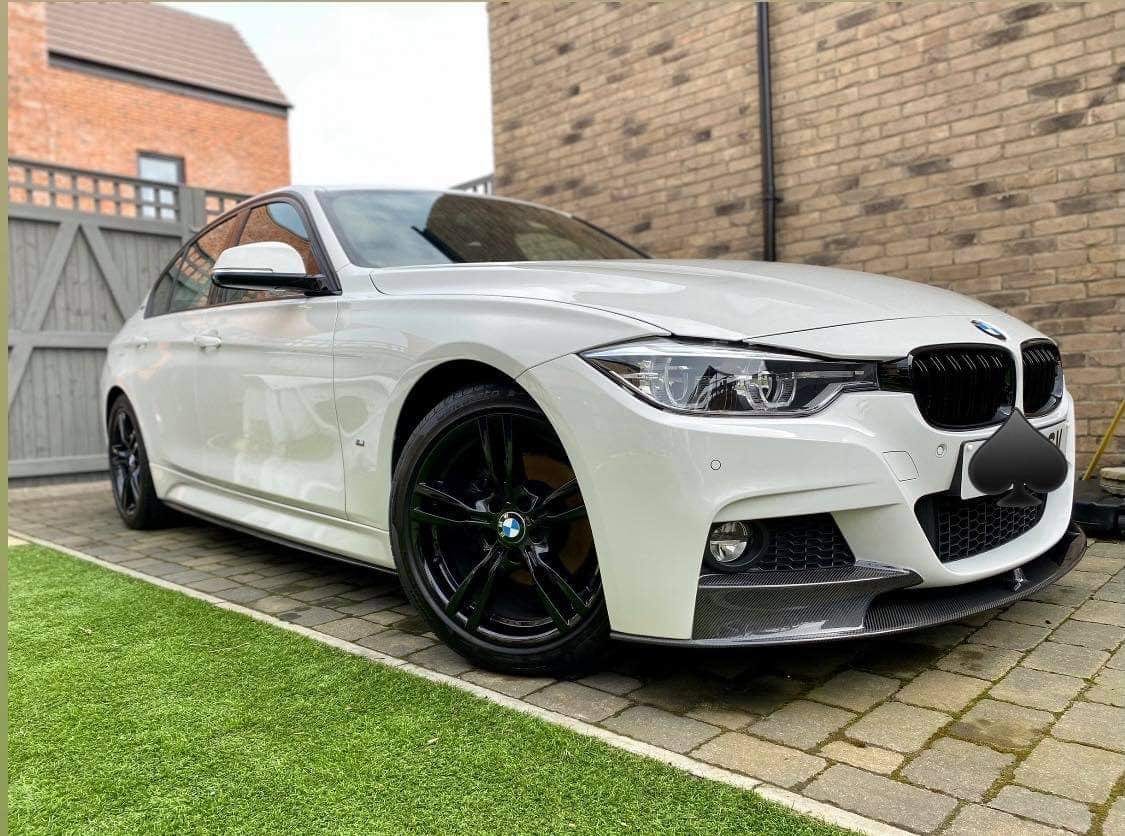 BMW 3 Series F30 F31 M Sport Carbon Fibre/Fiber Front Splitter Lip Spoiler - MP/M Performance Style Front Bumper Lip Aero Valance Blade (2011-2019) Saloon & Estate Touring | CT Carbon