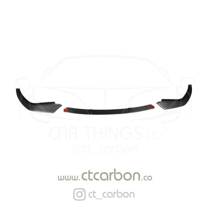 BMW 3 Series G20/G21 M Sport Carbon Fibre Front Lip Spoiler Splitter - CT Carbon Style Gloss Front Bumper Lip/Chin Spoiler for Saloon & Touring (2019-2022)