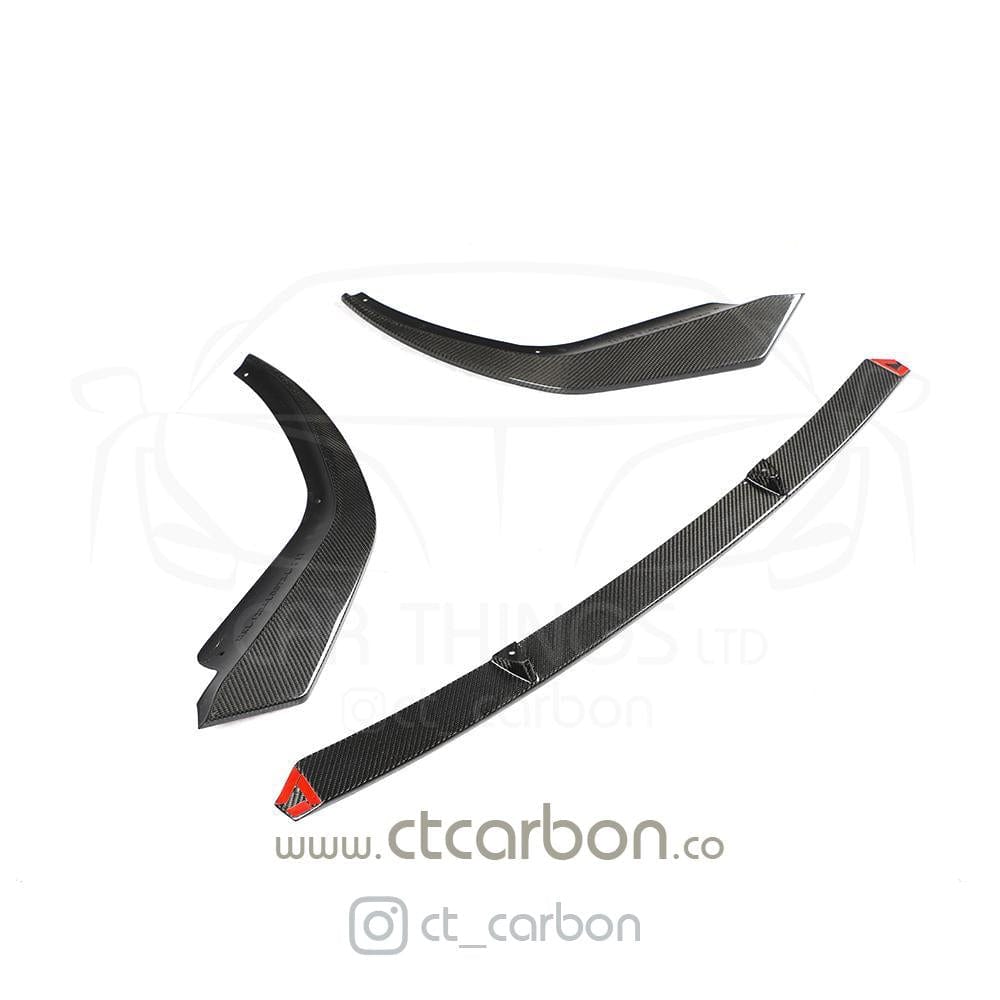 BMW 3 Series G20/G21 M Sport Carbon Fibre Front Lip Splitter Spoiler – CT Style Performance Bumper Lip Aero Upgrade | Aftermarket OEM+ Carbon Fiber Front Spoiler for Saloon/Sedan & Touring
