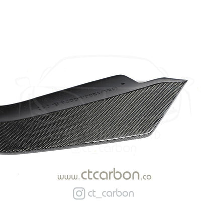 BMW 3 Series G20/G21 M Sport Carbon Fibre Front Lip Spoiler Splitter - CT Carbon Style Gloss Front Bumper Lip/Chin Spoiler for Saloon & Touring (2019-2022)