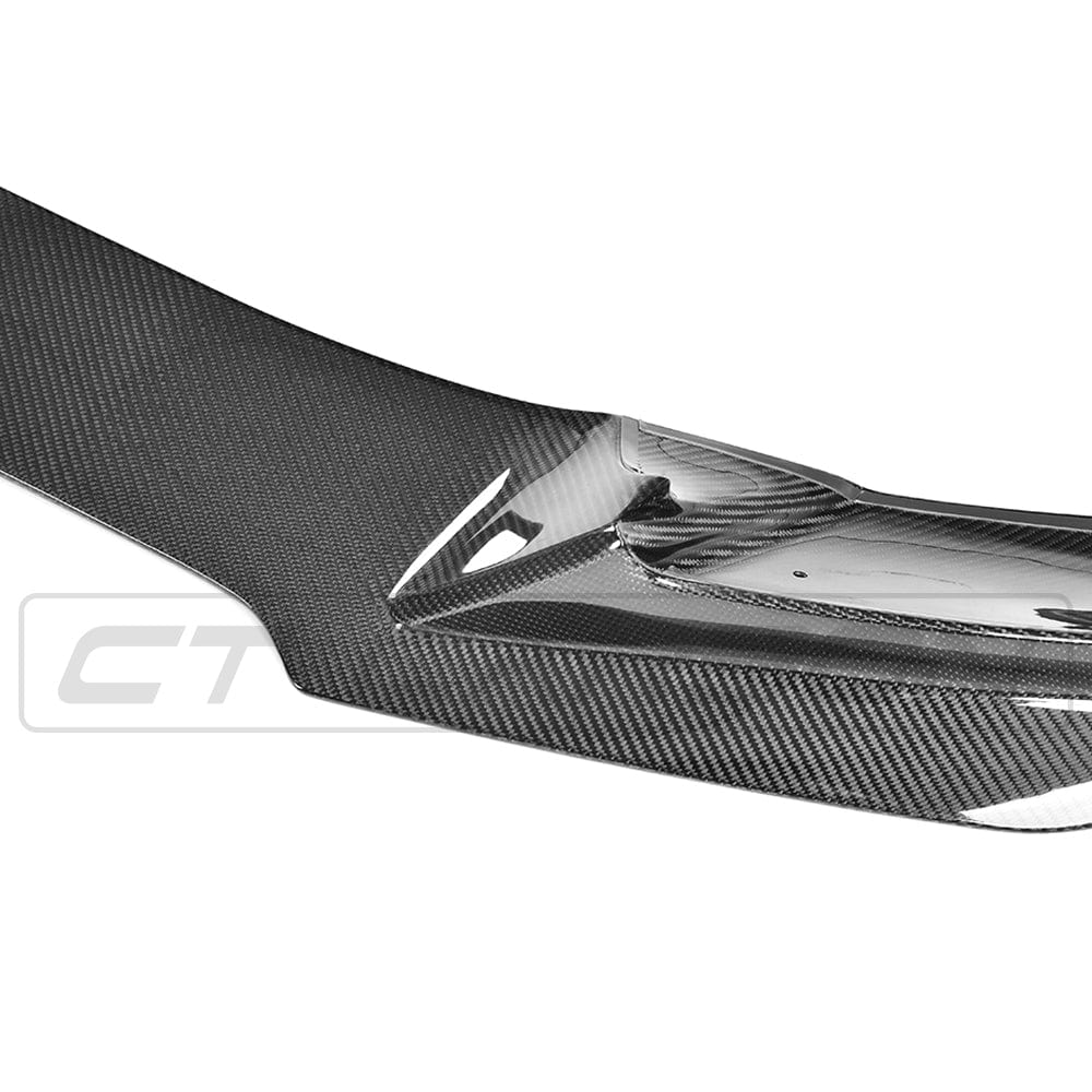 BMW X6 F16 M Sport 2013-2018 Carbon Fibre (Fiber) Front Lip Splitter – M Performance/MP Style Front Spoiler, Bumper Lip, Chin Spoiler Aero Valance Extension Upgrade