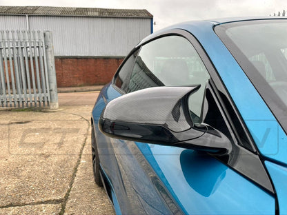 CT Carbon Gloss Carbon Fibre Wing Door Mirror Replacement Caps/Covers for BMW F80 M3, F82/F83 M4, F87 M2 Competition (2014–2021) LHD Only