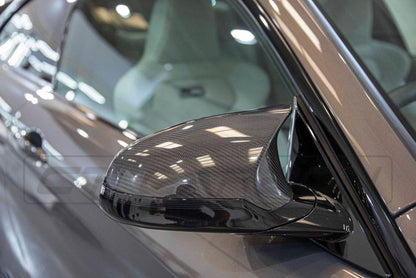 BMW F80 M3 F82 F83 M4 F87 M2 Competition Carbon Fibre/Fiber Wing Mirror Caps Covers – Gloss Replacement Door Mirror Housings, Mirror Shells, M Performance Style – LHD Only by CT Carbon (Pair)