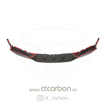 BMW M5 F90 Pre-LCI/Pre-Facelift 2016-2020 Carbon Fibre (Carbon Fiber) Front Lip Splitter Spoiler – R Style | Fits M5 Competition (M5C) | Chin Spoiler/Front Bumper Lip/Front Valance/Front Diffuser Lip | CT Carbon