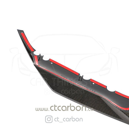 BMW M5 F90 Pre-LCI/Pre-Facelift Carbon Fibre Front Lip Splitter/Chin Spoiler - R RK Style | Fits M5 & M5 Competition 2016-2020 | CT Carbon Front Bumper Lip