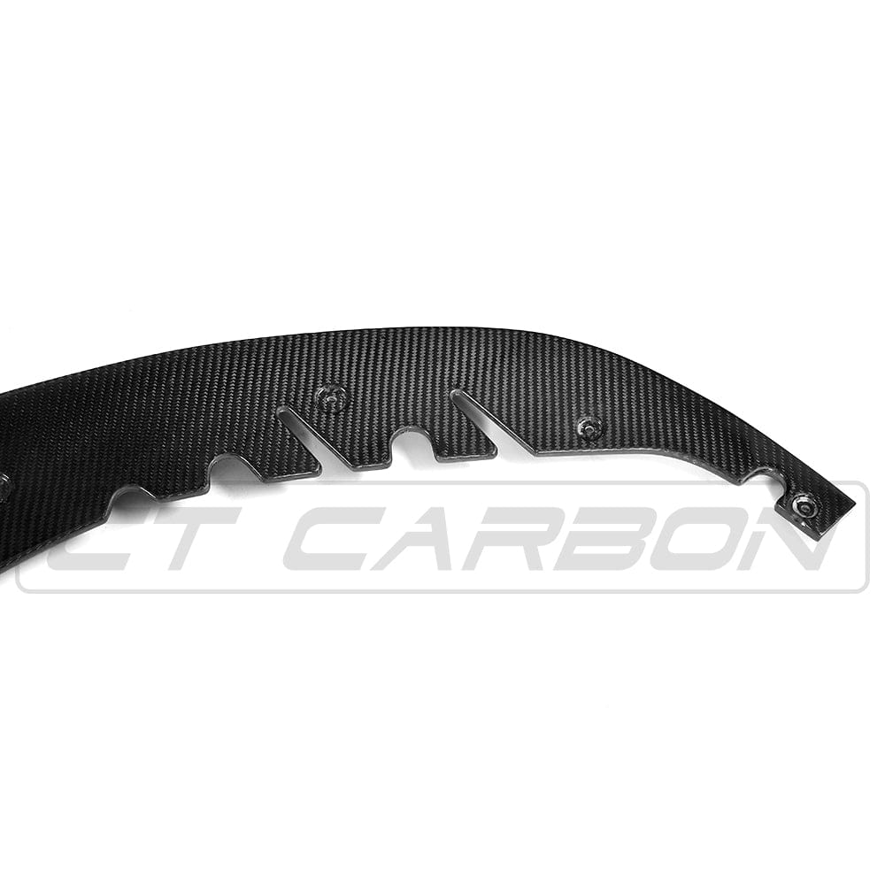 BMW 5 Series G30/G31 M Sport Carbon Fibre Front Splitter Lip Spoiler – MP/M Performance Style – Gloss 3‑Piece – Fits 2017–2020 Saloon & Touring – Real Carbon Aero Front Bumper Lip by CT Carbon