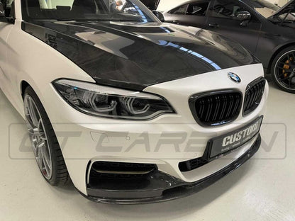BMW M2 OG F87 (2015-2018) & 2 Series F22 (2014-2020) Carbon Fibre/Fiber Kidney Grilles | Front Grill Radiator Grille Replacement Pair | Aftermarket CT Carbon | Not for M2 Competition