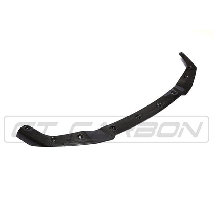 BMW M2 F87 Carbon Fibre (Carbon Fiber) Front Lip Spoiler Splitter – CS/Club Sport Style Chin Spoiler – CT Carbon Front Bumper Lip & Aero Valance – Fits 2016–2018