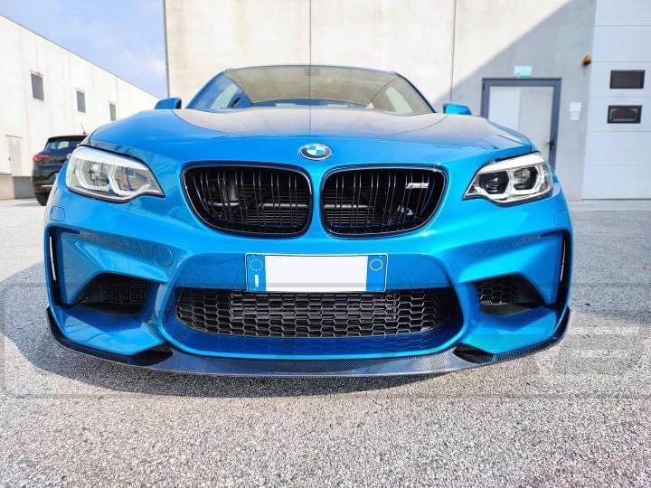 BMW M2 F87 OG N55 (2015-2018) Carbon Fibre Front Lip Splitter – M2C/CS Competition Style Front Bumper Lip Spoiler, Aero Lip, Valance, Air Dam | CT Carbon OEM+