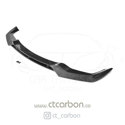 BMW M2 F87 N55 (2016–2018) Pre-LCI V-Style Carbon Fibre (Carbon Fiber) Front Lip Splitter Spoiler | OG M2 Bumper Lip/Chin Spoiler | CT Carbon Aero Upgrade Front Valance (Not for M2 Competition)