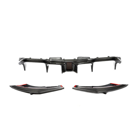 BMW M2 F87 Rear Diffuser / Valance / Splitter – Gloss Carbon Fibre/Fiber – Fits 2016-2018 M2 & 2018-2021 M2 Competition (M2C) – CT Carbon Rear Bumper Insert Performance Aero Upgrade